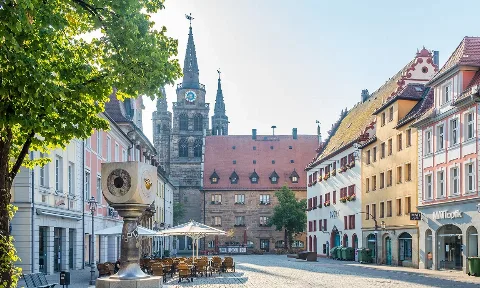 Čištění nákupního centra Ansbach